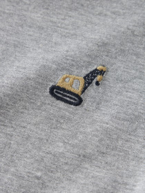 NAME IT Langærmet Bluse Vimpel Grey Melange Excavator